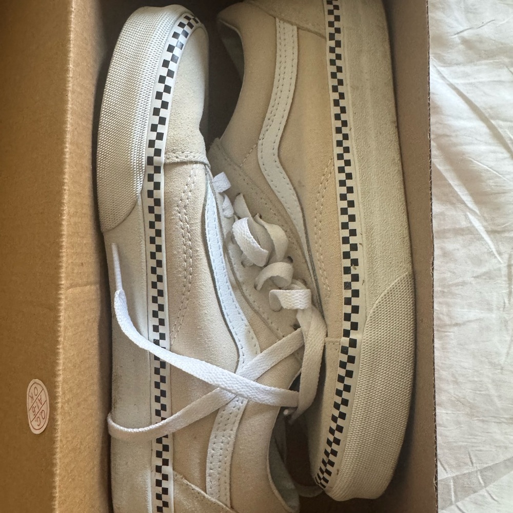 Vans Old Skool Red and Cream Sneakers